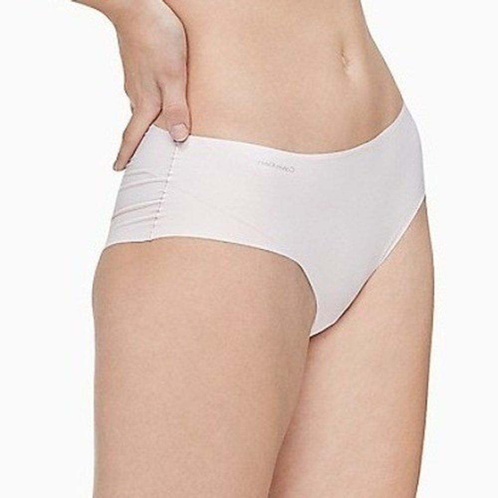 Calvin Klein Women Invisibles Hipster Panty Pink XL Seamless Underwear NWT
